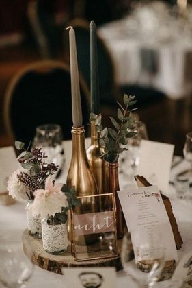 Rustic Wedding Centerpieces With Tree Stumps Oh The Wedding Day