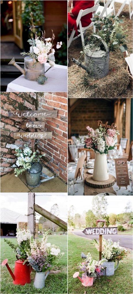 20 Rustic Country Wedding Ideas To Use Watering Can Oh The Wedding Day 