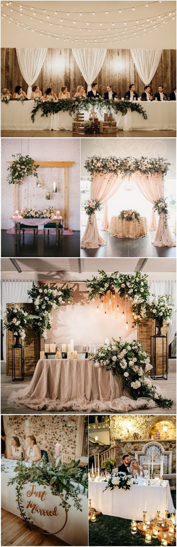 20 + Wedding Sweetheart Table Ideas For Every Season - Oh The Wedding Day