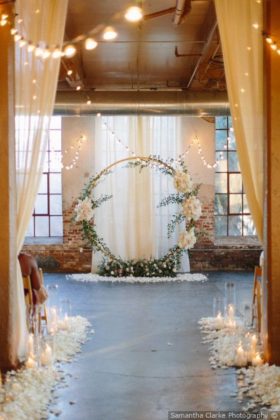 20 Winter Ceremony Arches and Backdrops - Oh The Wedding Day