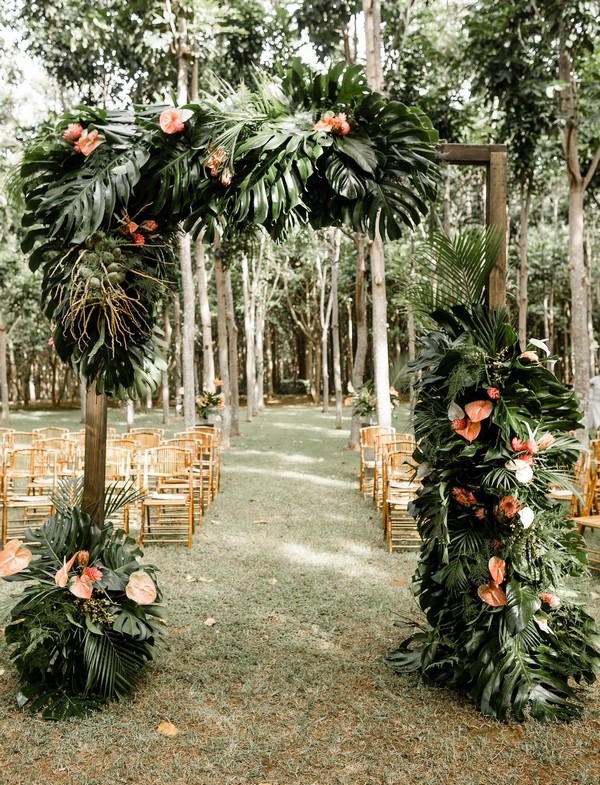 20 Tropical Wedding Arches and Altars - Oh The Wedding Day