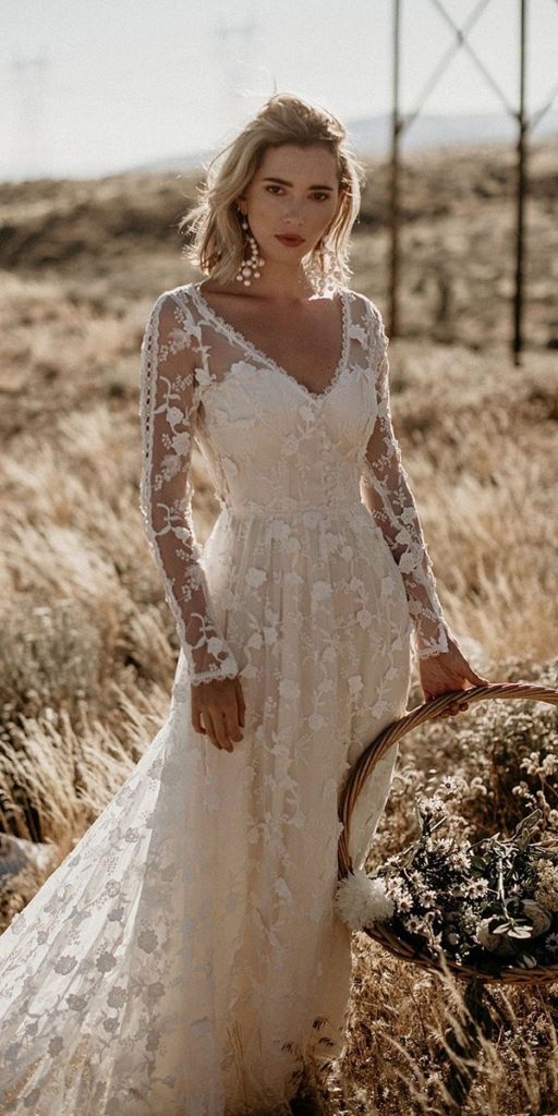 20 Bohemian Wedding Dresses For 2024 Oh The Wedding Day 4742