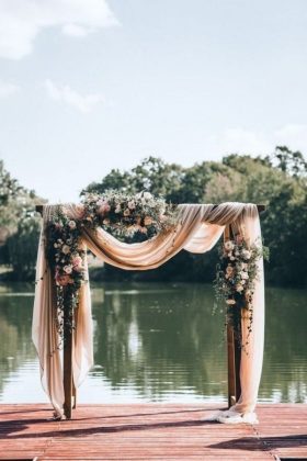 20 Wedding Arches with Drapery Fabric - Oh The Wedding Day