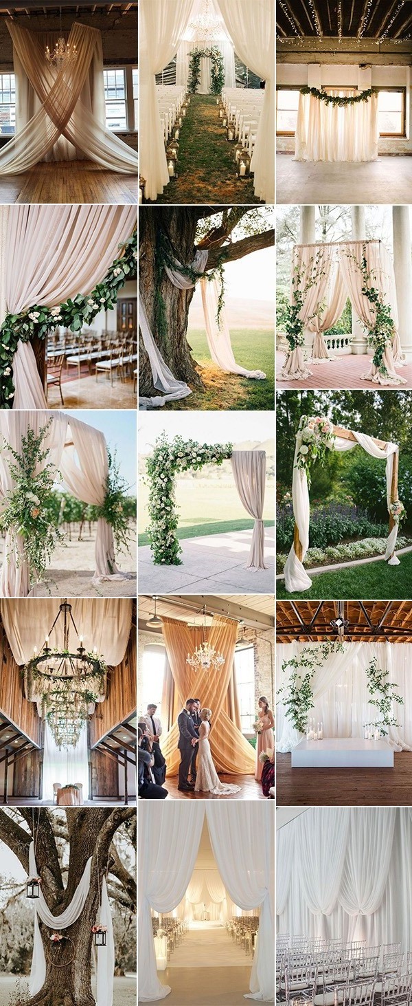 20 Wedding Arches with Drapery Fabric - Oh The Wedding Day