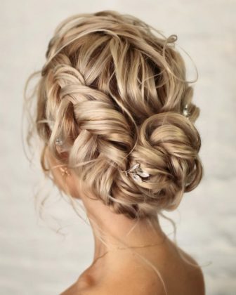 28 Long Wedding Updo Hairstyles from Lenabogucharskaya - Oh The Wedding Day